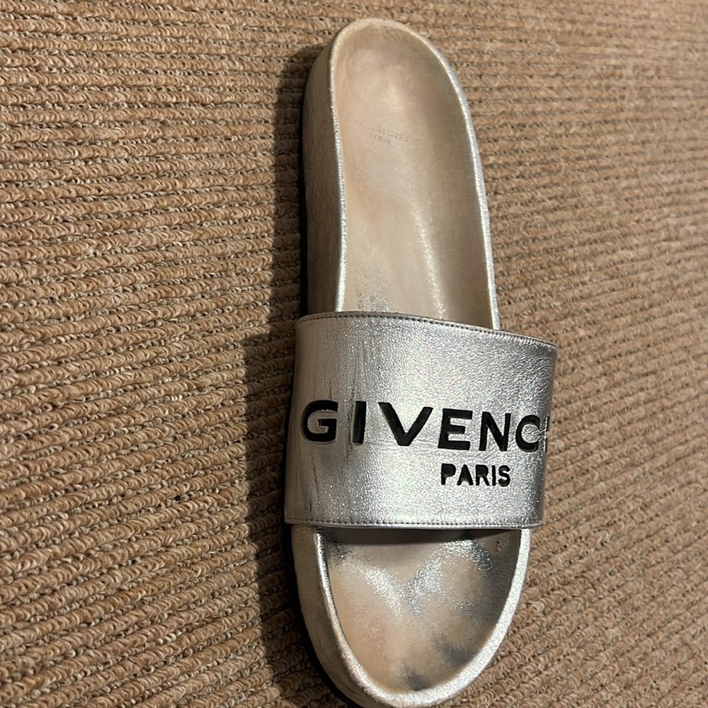 Givenchy Silver Slides - image 2